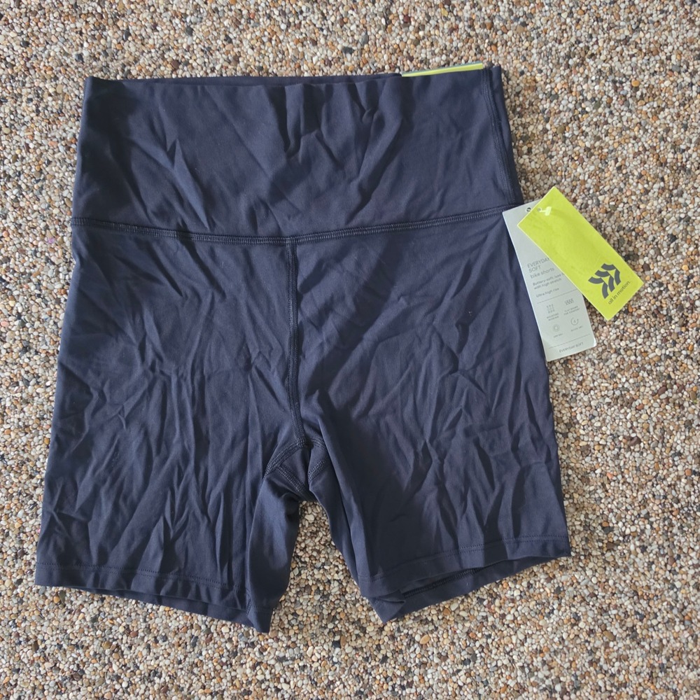 All in Motion Everyday Soft Ultra High Rise 6" Bike Shorts Black Medium NWT